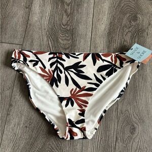Shade & Shore Leaf Print Bikini Bottom